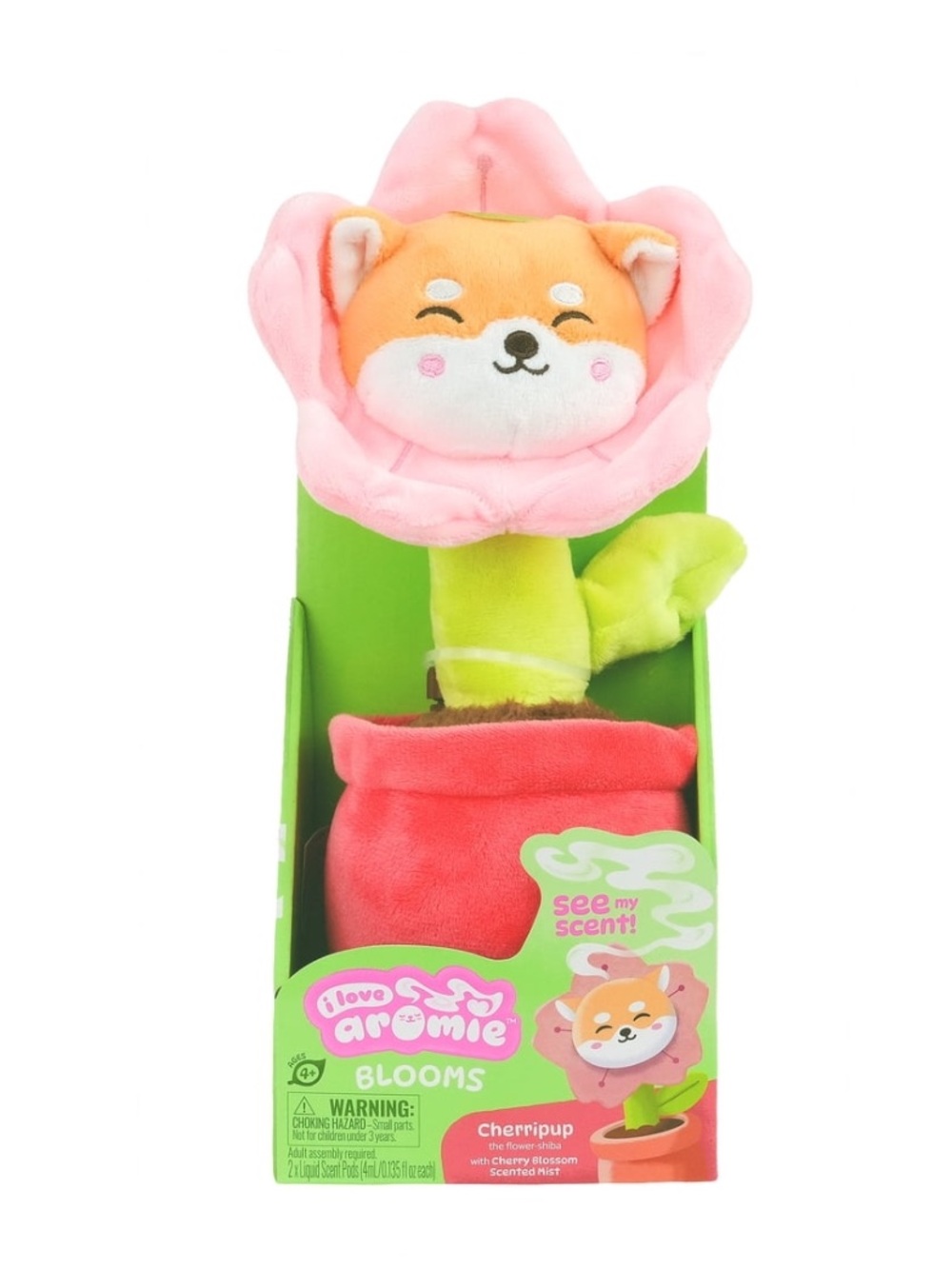 i love aromie Cheeripup - Cherry Blossom Scented Flower Plush with Magic Mist.